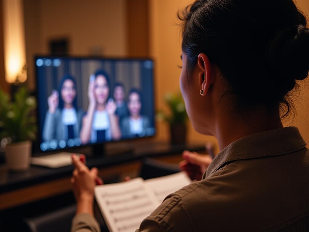 Filipino choir conductor learning indigenous music conducting techniques